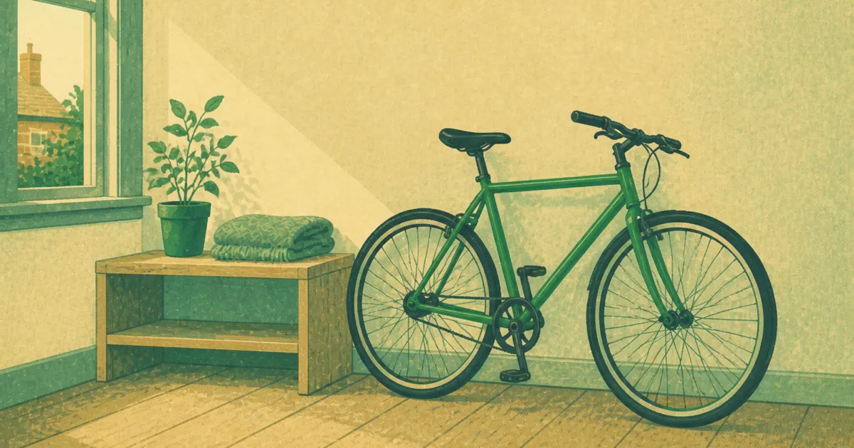 Person weighing a bicycle receipt against a home insurance document